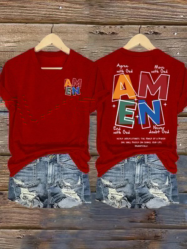 Women's AMEN Print T-Shirt
