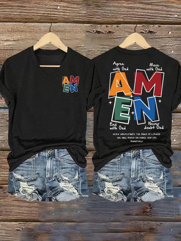 Women's AMEN Print T-Shirt