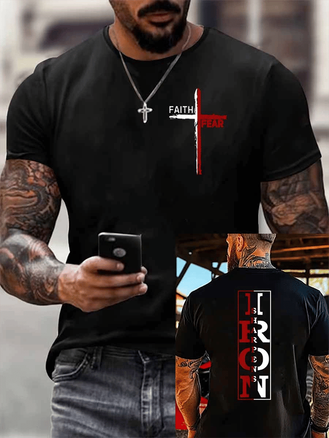 Men's Faith Printed Casual T-Shirt