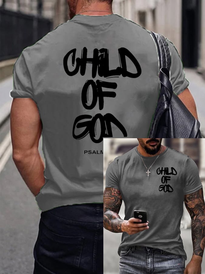 Men's Child of God Printed Casual T-Shirt