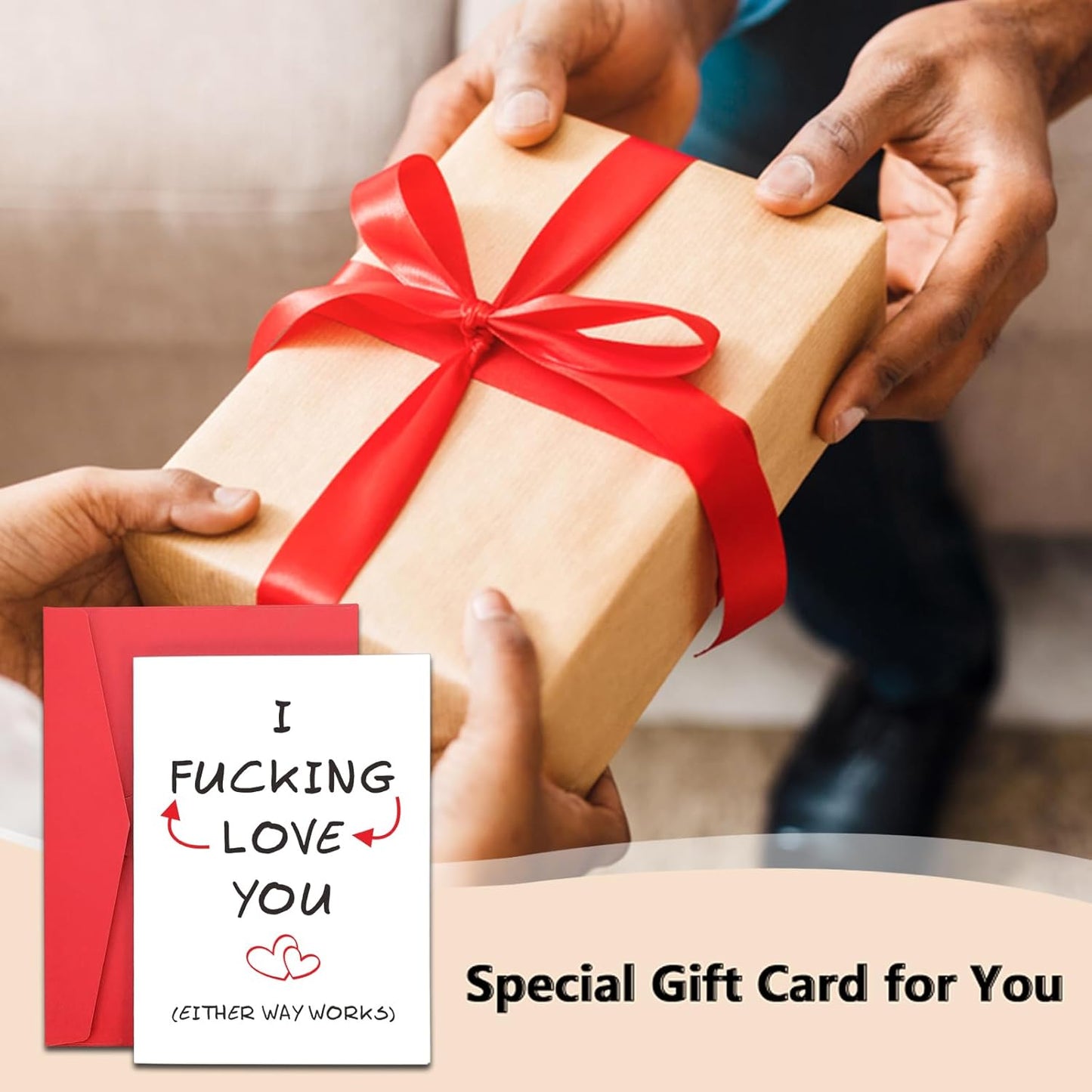 One Year Anniversary Card 1 Year Anniversary Card for Boyfriend National Boyfriend Day Gifts - Christmas Stocking Stuffers for Men Women Adults Funny Birthday Cards Gifts for Boyfriends Husband