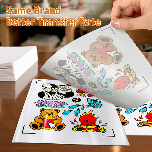 Sublimation Sticker Paper-10 Pcs Glossy White Waterproof Sublimation Stickers 8.5x11 inch for Sublimation Inkjet Printer and Ink,White Sublimation Vinyl Sticker Paper