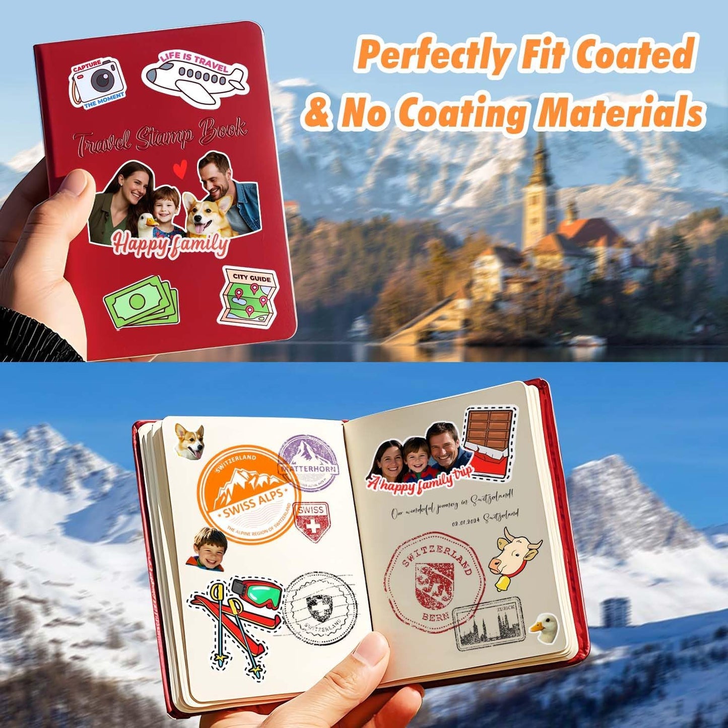 Sublimation Sticker Paper-10 Pcs Glossy White Waterproof Sublimation Stickers 8.5x11 inch for Sublimation Inkjet Printer and Ink,White Sublimation Vinyl Sticker Paper