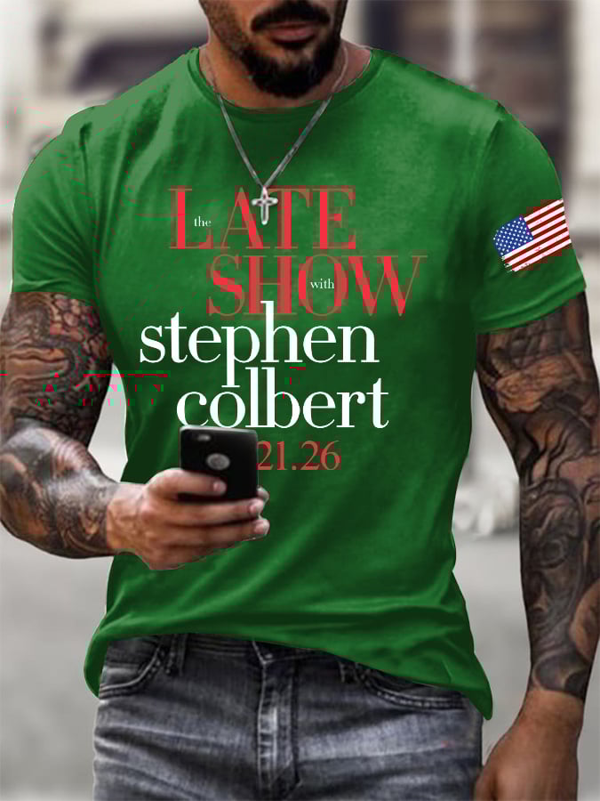 🔥Buy 3 Get 15% Off🔥Men's Retro Late Show 05.21.2026 Print T-Shirt
