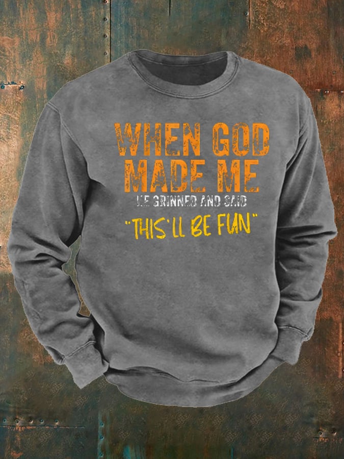 Men's Casual Faith Short-Sleeved Sweatshirt