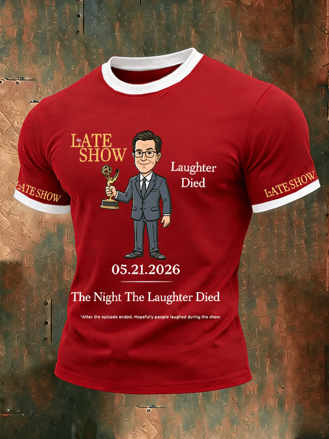 🔥Buy 3 Get 15% Off🔥Men's "Night When Laughter Stops" Printed Comfortable Short-Sleeve T-Shirt