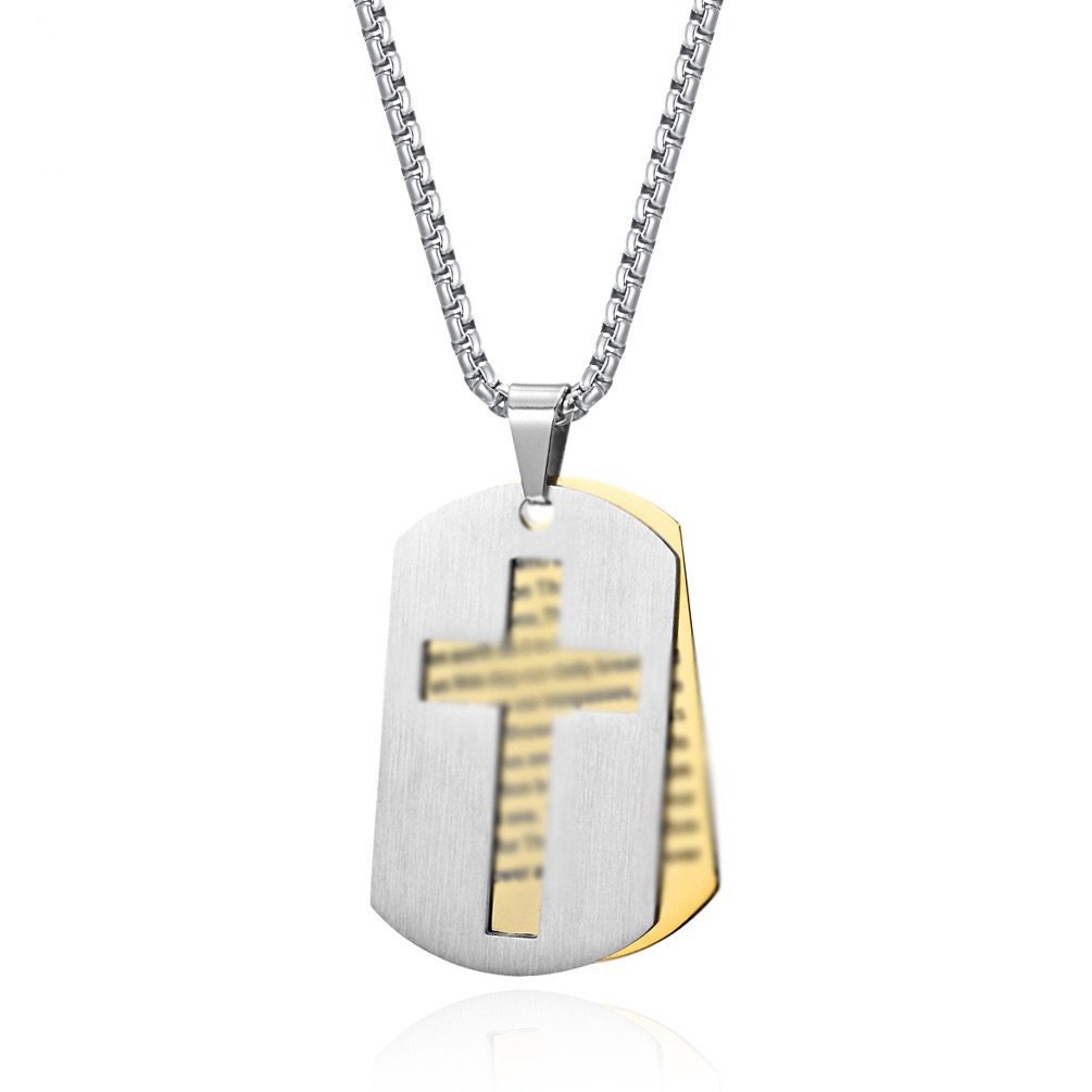 Hollow Cross Necklace Cross Prayer Pendant