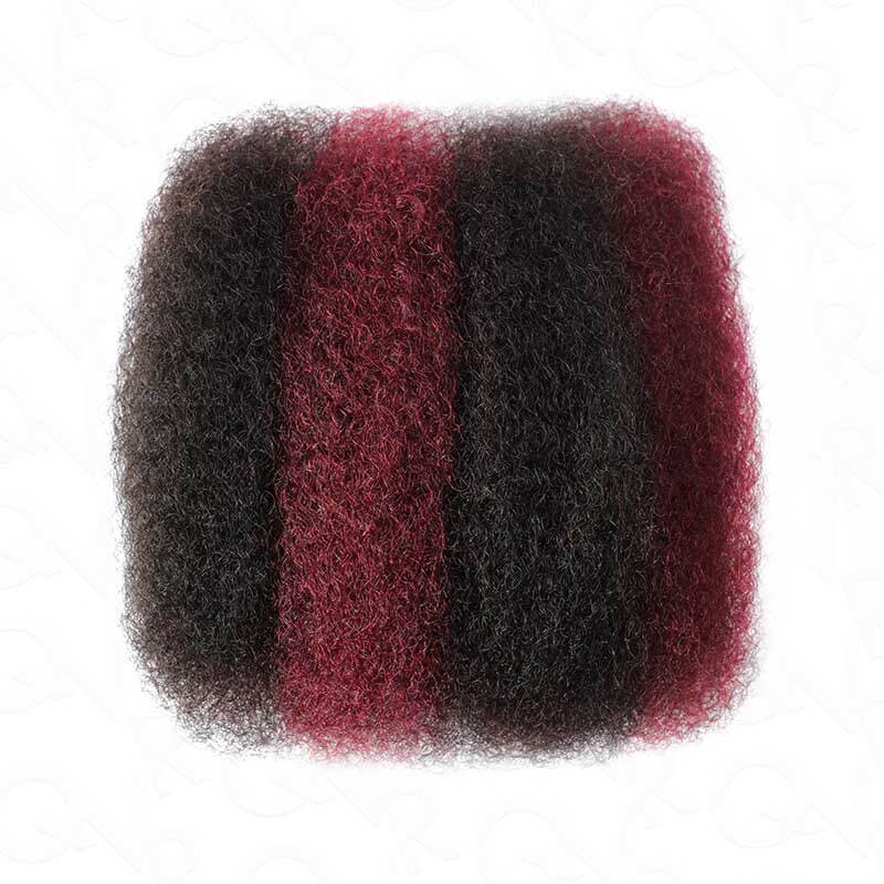 QVR Multi-Color Combo Afro Kinky Bulk Human Hair For Braiding Dreadlock