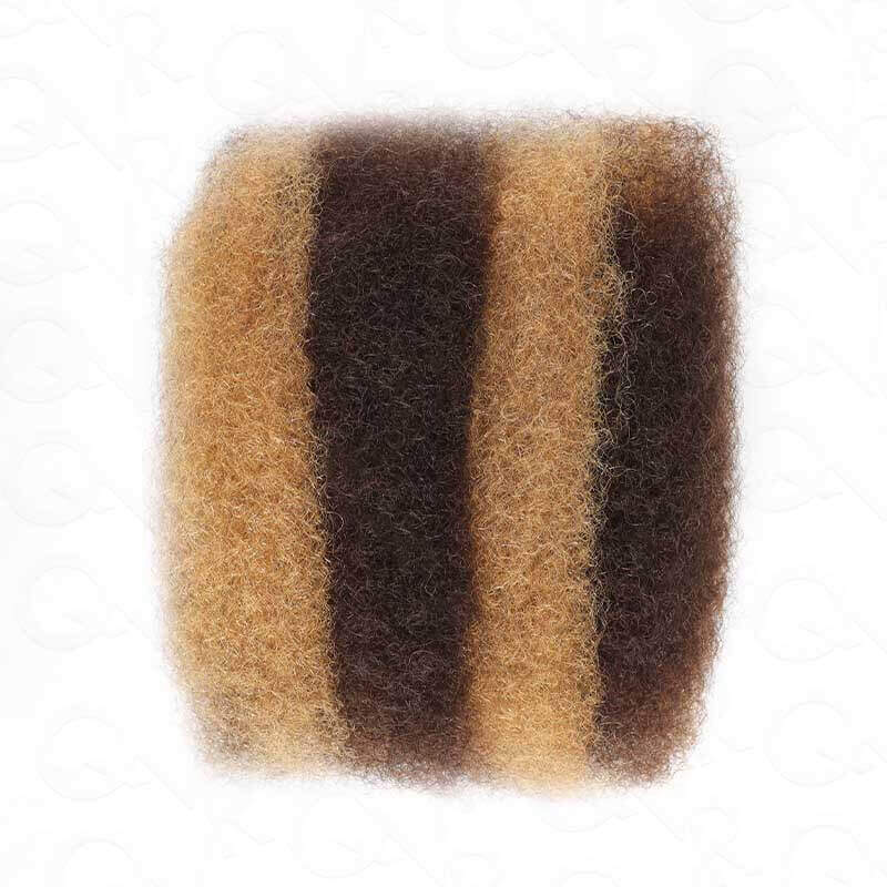 QVR Multi-Color Combo Afro Kinky Bulk Human Hair For Braiding Dreadlock