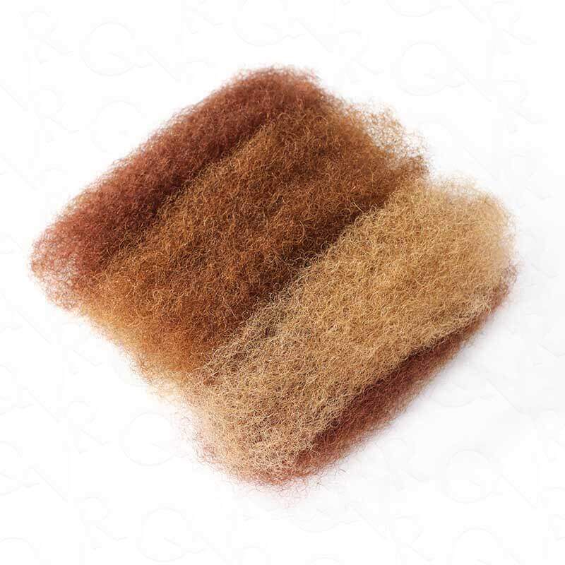 QVR 3 In 1 Afro Kinky Bulk Three Colors #4/30/27 Human Hair For Braiding Dreadlock Hair