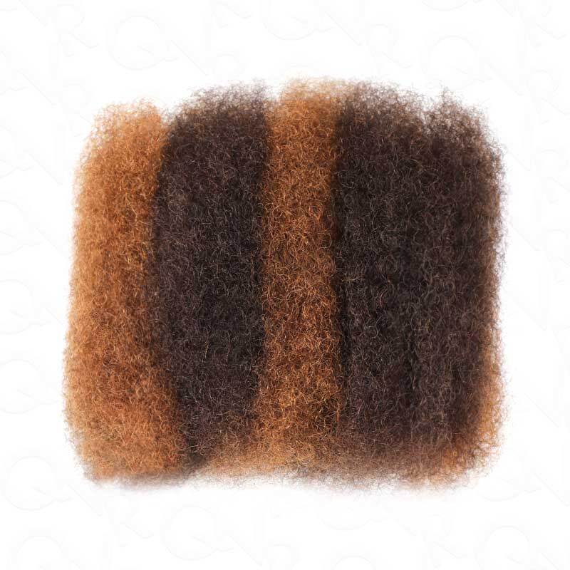 QVR #P4/30/27 Color Afro Kinky Bulk Human Hair For Braiding Dreadlock Hair