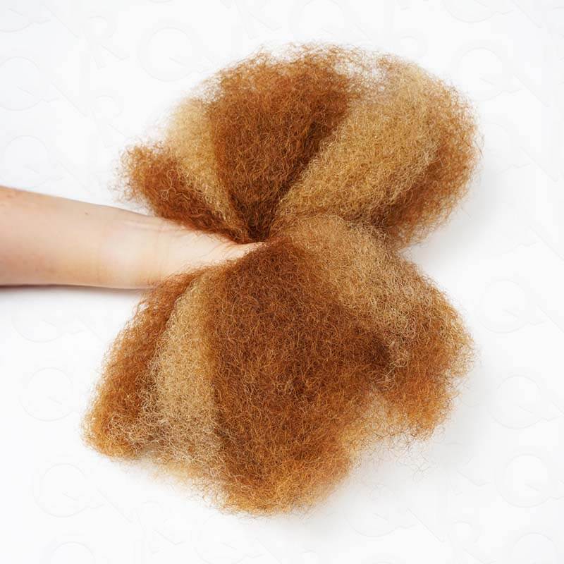 QVR Two Colors #P27/30 Afro Kinky Bulk Human Hair for Mini Twist Braiding Dreadlock
