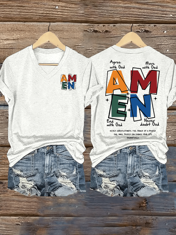 Women's  AMEN Print T-Shirt