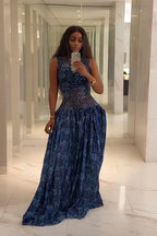 Adinkra Pleated Maxi Dress