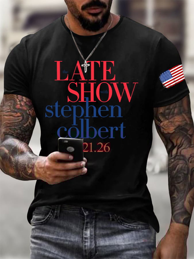 🔥Buy 3 Get 15% Off🔥Men's Retro Late Show 05.21.2026 Print T-Shirt