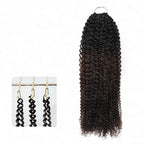 QVR Ombre Brown #T1B/4 Human Crochet Hair Water Wave Machine Made Feather Crochet Hairstyle