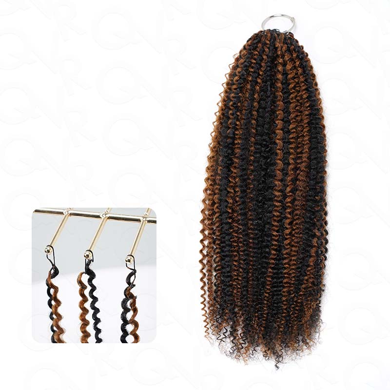 QVR Afro Kinky Curly Crochet Hair Machine Made Natural Black Feather Human Hair Extension