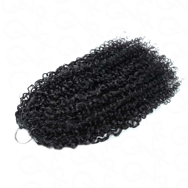 Full Head Crochet Only $99-QVR Tight Curly Feather Crochet Human Hair