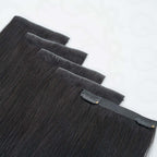 QVR Upgraded Invisible Edge 9PCS PU Clip Ins Extensions 5PCS Volumizer Natural Straight Seamless Clip In Human Hair