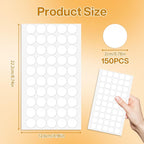 150pcs Round Double Sided,Clear Removable & Double Sided Tape for Crafts, Posters, Photos, Ideal Sticky Tape for Home, Office, School, Art Projects Displays