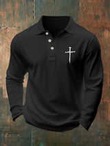 Men's Casual Faith Long Sleeve Polo