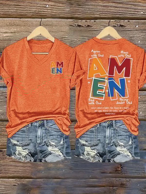 Women's  AMEN Print T-Shirt
