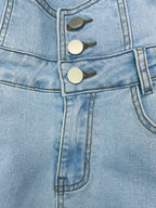 Ladies High Waisted Ripped Scratch Casual Jeans