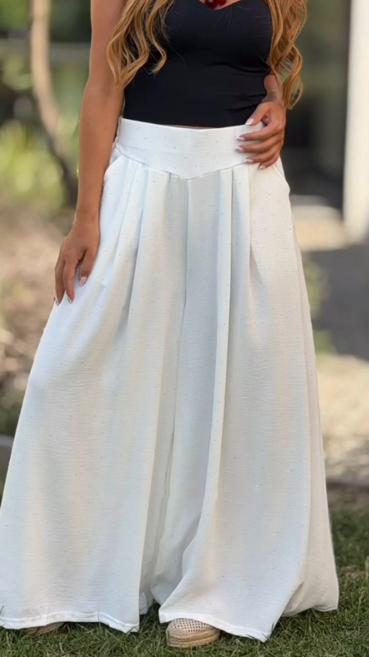 Women Loose Casual Rhinestone Pants