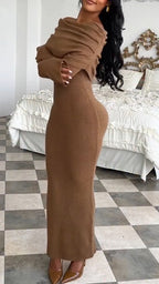 Women One-piece Collar Patchwork Solid Color Slim Fit Elegant Temperament Dress