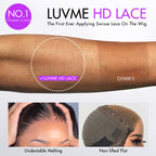 Luvme Hair 180% Density Honey Blonde Highlight Silky Straight Glueless 5x5 Closure HD Lace Long Wig