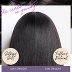 PreMax Wigs - Nature Max Yaki / Silky Bob Ear-to-Ear Glueless 13x6 Frontal HD Lace Short Bob Wig