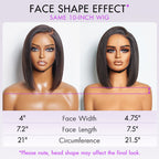 PreMax Wigs - Nature Max Yaki / Silky Bob Ear-to-Ear Glueless 13x6 Frontal HD Lace Short Bob Wig