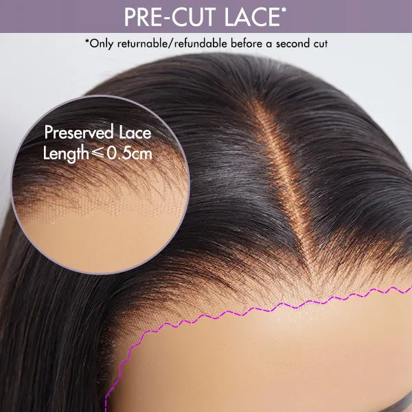 180% Density Water Wave HD 13x4 Frontal Lace Free Part Glueless Human Hair Wig Pre Cut Lace