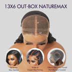 PreMax Wigs - Nature Max Yaki / Silky Bob Ear-to-Ear Glueless 13x6 Frontal HD Lace Short Bob Wig