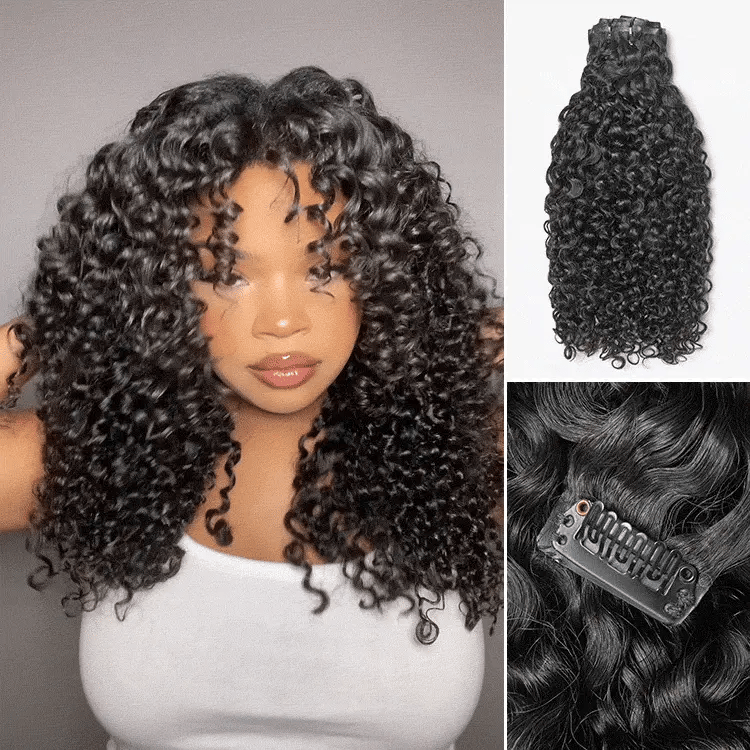 Straight / Body Wave / Kinky Curly / Yaki Straight / Kinky Straight / Messy Curly Clip in Hair Extensions Real Human Hair Pieces 135g 9pcs / 7pcs with Free Gift