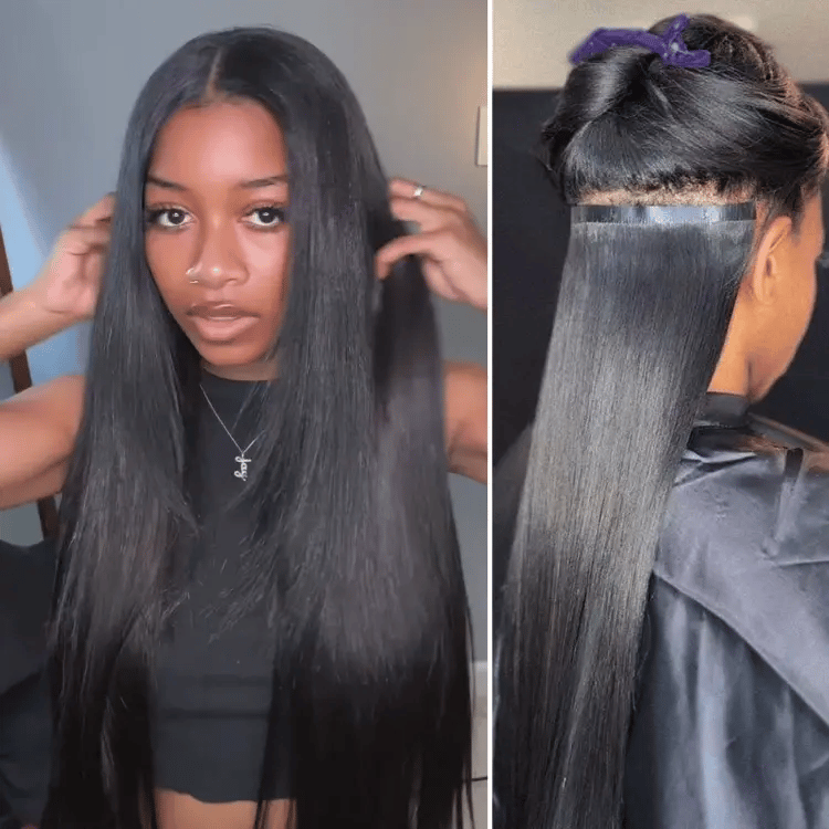 Straight / Body Wave / Kinky Curly / Yaki Straight / Kinky Straight / Messy Curly Clip in Hair Extensions Real Human Hair Pieces 135g 9pcs / 7pcs with Free Gift