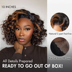 Luvme Hair Mature Bouncy Curl Left C Part Glueless Minimalist HD Lace Wig Pre-Cut Lace
