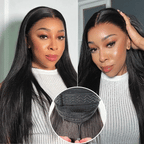 PreMax Wigs - 180% Density Body Wave / Straight Glueless 13x4 Frontal Lace Long Wig Pre-Cut Lace