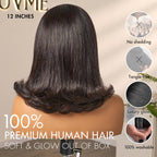 Retro 90s Flip Ends Bob Cut Wig Glueless 13x4 Frontal Lace Human Hair Wig