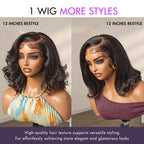 Retro 90s Flip Ends Bob Cut Wig Glueless 13x4 Frontal Lace Human Hair Wig