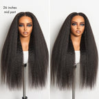 Luvme All-Day Comfort™ Wig 4C Kinky Edges Kinky Straight Glueless 7x6 Closure HD Lace Human Hair Wig Pre-Cut Lace