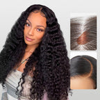 180% Density Water Wave HD 13x4 Frontal Lace Free Part Glueless Human Hair Wig Pre Cut Lace