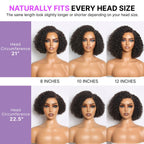 Trendy Short Cut Curly Minimalist HD Lace Glueless Side Part Wig 100% Human Hair Pre-Cut Lace