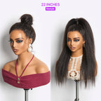 MyOwn-Fit™ 360 HD Lace Kinky Straight Wig Flexi-Fit Invisi Drawstring Cap & Pre-Cut Lace