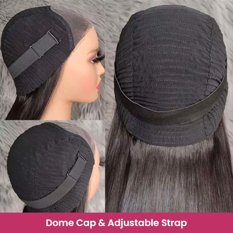 QVR Gluless Pre-cut 4x6 HD Lace Closure Human Hair Wigs Loose Deep Wave Wear&Go Wigs