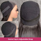 QVR Gluless Pre-cut 4x6 HD Lace Closure Human Hair Wigs Loose Deep Wave Wear&Go Wigs