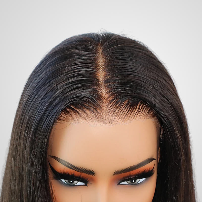 QVR Glueless 13x4 Lace Front Human Hair Wigs With Baby Hair Straight Beginner Friendly Human hair Wigs