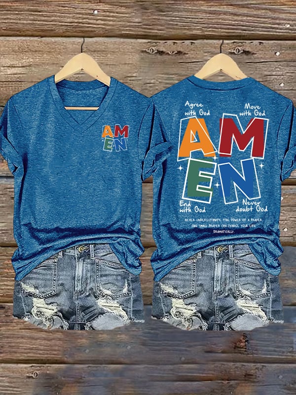 Women's  AMEN Print T-Shirt