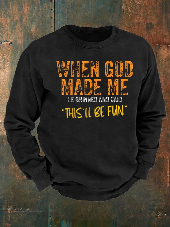Men's  Casual Faith Short-Sleeved  Sweatshirt