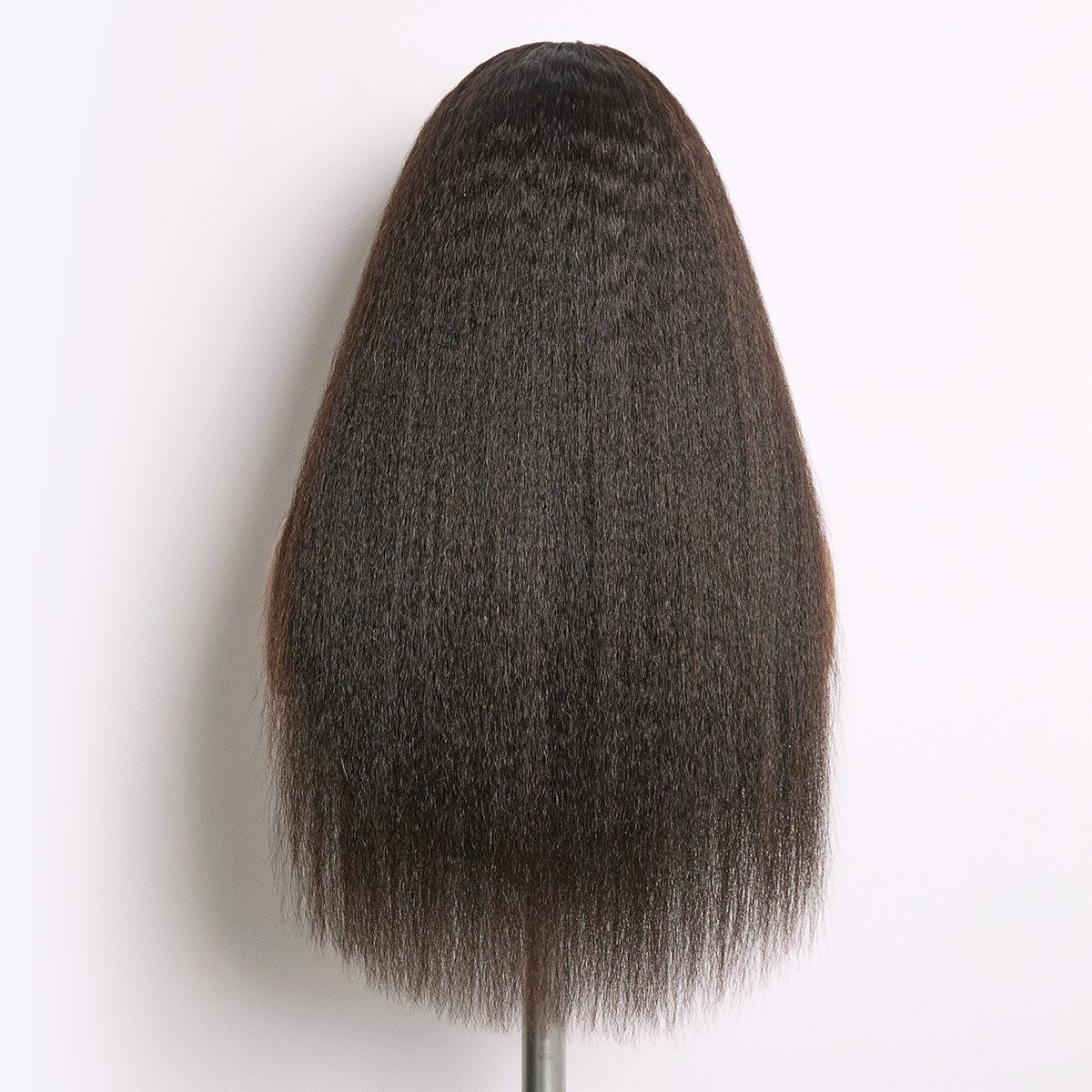 True Scalp Kinky Straight V Part Glueless Human Hair Wig Flexi-Fit Drawstring